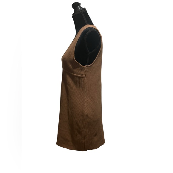 House of Harlow 1960 Luxe Essentials Sleeveless V Neck Ribbed Mini Dress large - Picture 5 of 9